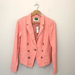 ANTHROPOLOGY NWT Blazer Size 6 coral color